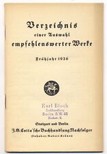 Cotta sche buchhandlung gebraucht kaufen  Hamburg