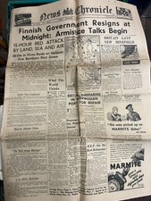 Original news chronicle for sale  NEWQUAY