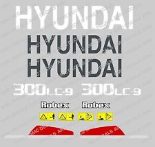 HYUNDAI 300LC-9 CONJUNTO DE ADESIVOS DECALQUE ESCAVADEIRA ESCAVADEIRA COM SINAIS DE AVISO DE SEGURANÇA, usado comprar usado  Enviando para Brazil