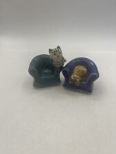 Dois gatinhos hobbiest gato em poltronas estatuetas vintage de cerâmica marcadas na base, usado comprar usado  Enviando para Brazil