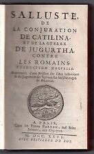 Sallust Conspiracy of Catiline War of Jugurtha 1726 Roman Empire History comprar usado  Enviando para Brazil