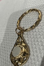 Pingente ou pingente estilo vintage dourado com pedra branca opala comprar usado  Enviando para Brazil