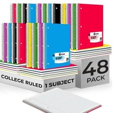 Pacote com 48 1 Caderno Espiral Assunto Faculdade Regido em Massa 140 Páginas 70 Folhas Thic... comprar usado  Enviando para Brazil