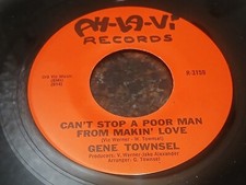Gene Townsel Can't Stop A Poor Man From Makin' Love bw Mr Boon Tang Rare Soul 45 comprar usado  Enviando para Brazil