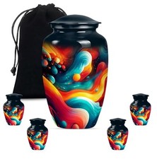 Urna de design abstrato, pequenas urnas para lembrança de cinzas humanas, urna de cremação (10",3") comprar usado  Enviando para Brazil