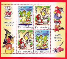 SELOS DE LIVROS DE HISTÓRIA INFANTIL ROMÊNIA EUROPA 2010 M/S HISTÓRIAS NOVOS NÃO USADOS, SEM MARCA DE CHARNEIRA, usado comprar usado  Enviando para Brazil