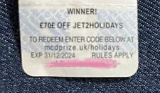 Mcdonald monopoly jet2holiday for sale  WELLINGTON