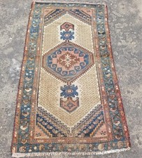 Tapete multicolorido vintage tradicional feito à mão lã oriental 173x97cm comprar usado  Enviando para Brazil