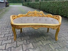 Sofá Banco Luís XVI Francês Ouro Faia Quadro Veludo Bronzeado Vintage Settee comprar usado Sofá Banco Luís XVI Francês Ouro Faia Quadro Veludo Bronzeado Vintage Settee comprar usado  Enviando para Brazil