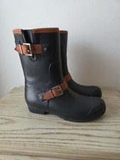 Botas de chuva de borracha preta sperry top sider walker neblina meia panturrilha forrada de lã tamanho 8 comprar usado  Enviando para Brazil