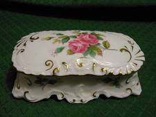 Scatola porcellana rose usato  Bologna