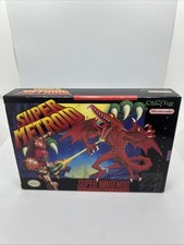 Pôster de jogo Super Metroid SNES caixa quase em perfeito estado Super Nintendo blockbuster inglês comprar usado  Enviando para Brazil