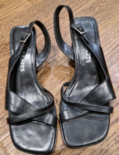 Ladies black slingback for sale  ROMFORD
