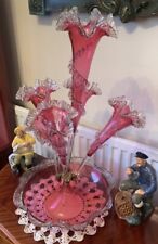 Antique large cranberry for sale  BRIDGEND