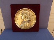 Superbe plaque en bronze "Jeanne d'arc" signé H. Chapu, fonte Barbedienne, XIXé comprar usado  Enviando para Brazil