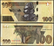 Zimbabwe 100 dollars for sale  ALCESTER