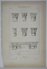 Lithographie chapiteaux églis d'occasion  Rioz