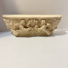 Usado, Prateleira de parede querubim anjo resina marfim estilo grego italiano  comprar usado  Enviando para Brazil