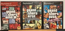 Używany, Pakiet Sony PlayStation 2 GTA - GTA 3, Vice City i San Andreas - PRZETESTOWANY na sprzedaż  Wysyłka do Poland
