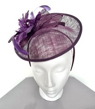 Fascinator headband purple for sale  BEAWORTHY