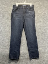 Calça jeans Democracy feminina 10 reta cintura média elástica AB Solution jeans escura comprar usado  Enviando para Brazil