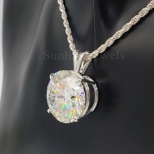 Pingente solitário raro de diamante tratado off white certificado 25 quilates em prata 925 comprar usado  Enviando para Brazil