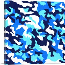 print blue white canvas for sale  Niles