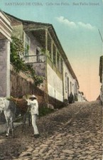 PC CPA CUBA, SANTIAGO DE CUBA, CALLE SAN FELIX, Vintage Postcard (b22264) comprar usado  Enviando para Brazil