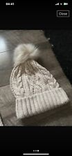 Cream bobble hat for sale  CARDIFF