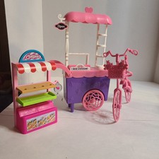 Lote de móveis da Barbie Chelsea Snack Stand. Sorvete Barbie Bike, Kid Connection, usado comprar usado  Enviando para Brazil