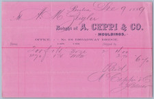 1889 ceppi billhead for sale  Clairton