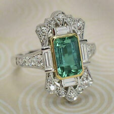 Anillo Chapado en Plata Mujer Circón Cúbico Elegante Regalo de Boda Talla 6-10 segunda mano  Embacar hacia Mexico