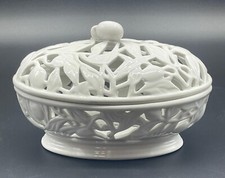 Caixa coberta reticulada vintage Andrea By Sadek porcelana branca Filipinas comprar usado  Enviando para Brazil