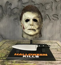 Soporte de exhibición Halloween Kills con máscara y cuchillo Michael Myers reacondicionado personalizado segunda mano  Embacar hacia Mexico