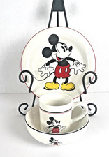 Disney Mickey & Co Gibson Gabbay Mickey Mouse 3 peças conjunto de tigela de prato de cerâmica comprar usado  Enviando para Brazil