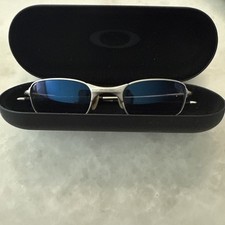 Óculos de sol vintage Oakley metal armação prata azul iridescente tons retrô, usado comprar usado  Enviando para Brazil
