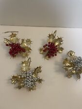 Vintage gold christmas for sale  PORTSMOUTH