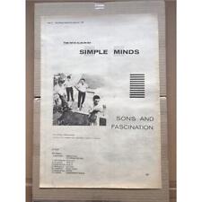 Simple minds sons for sale  CHESTERFIELD