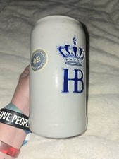 Vintage Staatl Hofbrauhaus Munchen 1 Litro Cerveja Stein Inicial HB Munique... comprar usado  Enviando para Brazil