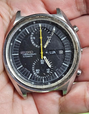 Seiko 6138-3002 relógio cronógrafo automático masculino vintage mostrador preto JUMBO comprar usado  Enviando para Brazil