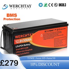 12v 300ah lifepo4 for sale  UK