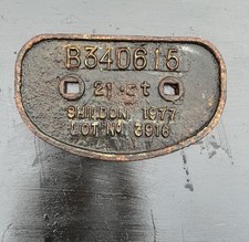 Railway carriage plate for sale  BOLDON COLLIERY