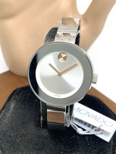 Relógio feminino Movado 3600194 ousado suíço quartzo prata pulseira de aço inoxidável 34mm, usado comprar usado  Enviando para Brazil
