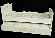 Cama para muñeca Badger Basket con nido elegante cama blanca y rosa para muñeca de 18" segunda mano  Embacar hacia Mexico