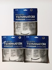 Usado, Pacote com 3 fios líder de titânio Terminator Pro Series 70 lb. Teste 25 pés comprar usado Usado, Pacote com 3 fios líder de titânio Terminator Pro Series 70 lb. Teste 25 pés comprar usado  Enviando para Brazil