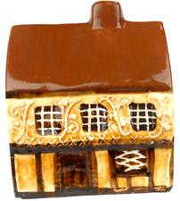 Antigo Suffolk Cottage #16 Gesso Bronzeado Molde Telhado Marrom Feito na Inglaterra comprar usado  Enviando para Brazil