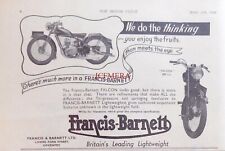 FRANCIS-BARNETT 'Falcon' 200cc Motocicleta ADVERT #2 - Estampa Vintage 1949 comprar usado  Enviando para Brazil