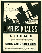 Publicité ancienne jumelles d'occasion  France