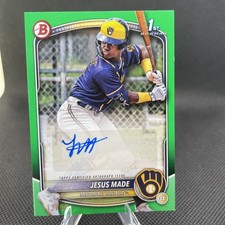 2025 Bowman Primeiro 1º Auto Jesus Feito Papel Verde Paralelo/99 Cervejeiros comprar usado  Enviando para Brazil