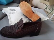 Chaussure mocassin cuir d'occasion  Villeneuve-Loubet